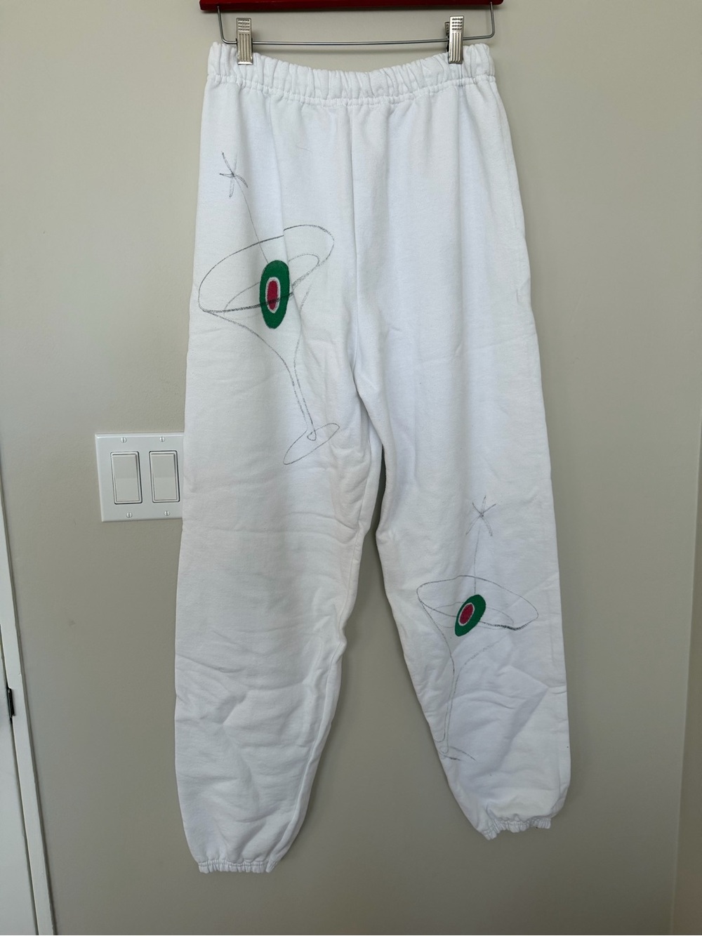 Hand painted martini sweat pants